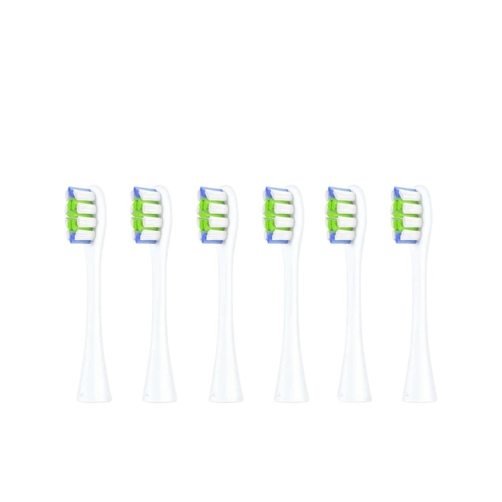 6 pcs Replacement Brush Heads,Compatible for Oclean Flow/X PRO/X /F1/Z1/One/ Air2 Toothbrush Nozzles(6 pcs White)