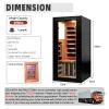 Amocane Mini 1 Person Infrared Sauna, Far Infrared Sauna Spa with Remote Control, Okoume Wood Dry Sauna with Carbon Heaters, Corner Saunas with Glass Door for Home & Gym & Apartment 75 x 85 x 160cm view 2