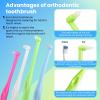 1 PCS Interspace Toothbrush, Interspace Compact Soft Slim Interspace Teeth Brush, Dental Brushes for Orthodontic Braces & Detail Cleaning - Pink view 2