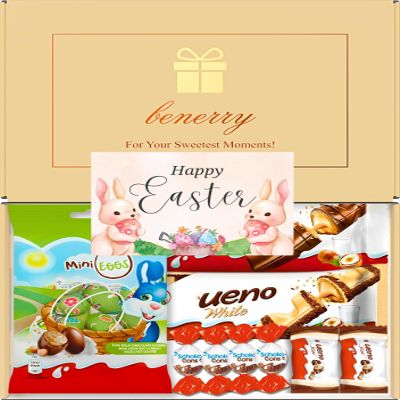 Benerry Chocolate Gift Box Hamper - 9 Treats Easter Gift - Creamy Wafer Sweet Box of Chocolates