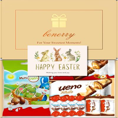 Benerry Chocolate Gift Box Hamper - 9 Treats Easter Gift - Creamy Wafer Sweet Box of Chocolates