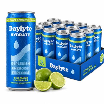 Daylyte Hydrate Ready-to-Drink Vitamin Drink, Lightly Flavoured Still Water with Light Electrolytes, No Sugar, Low Calorie, Low Salt 12 x 330ml