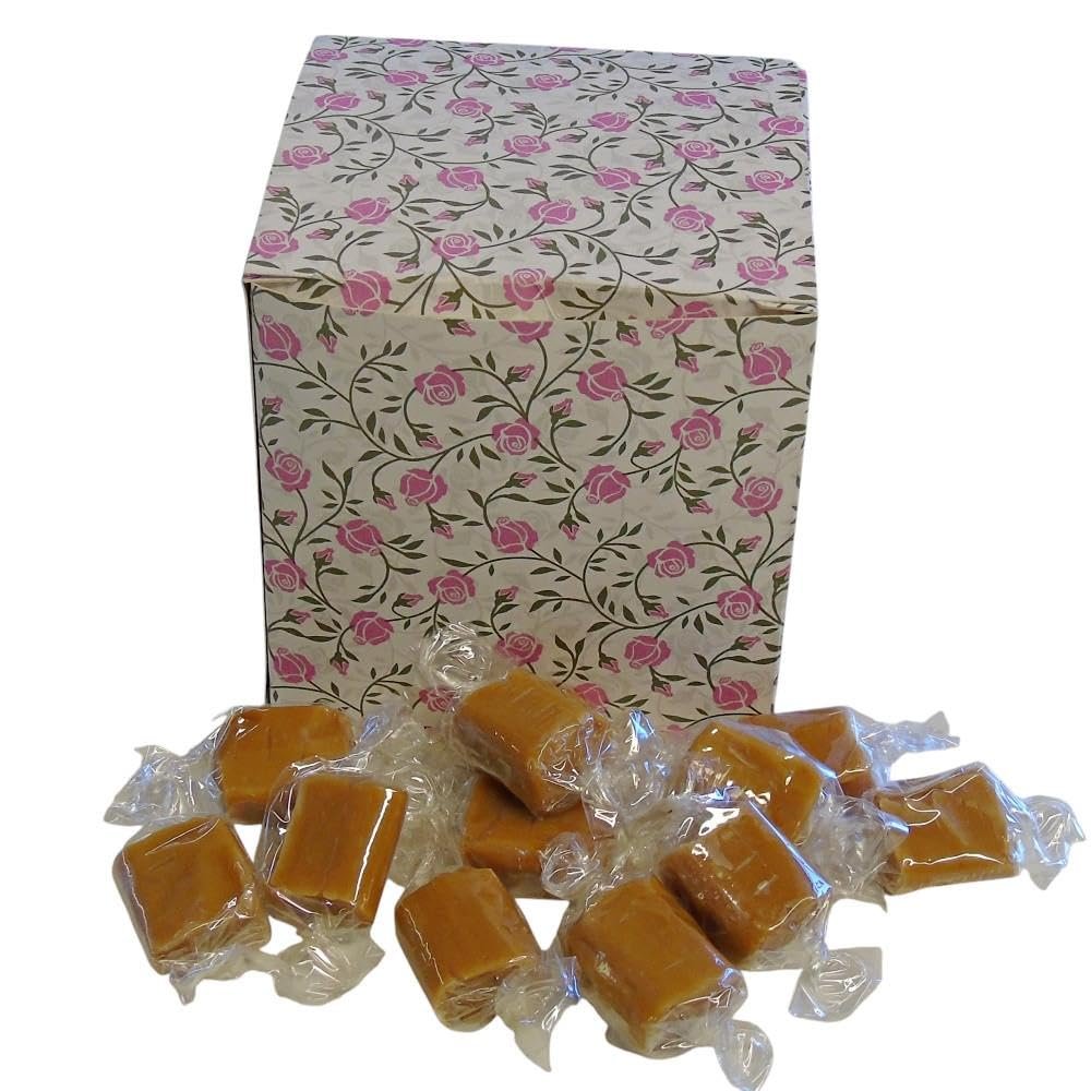 300g Rose Pattern Box of Bristows Clotted Cream Fudge