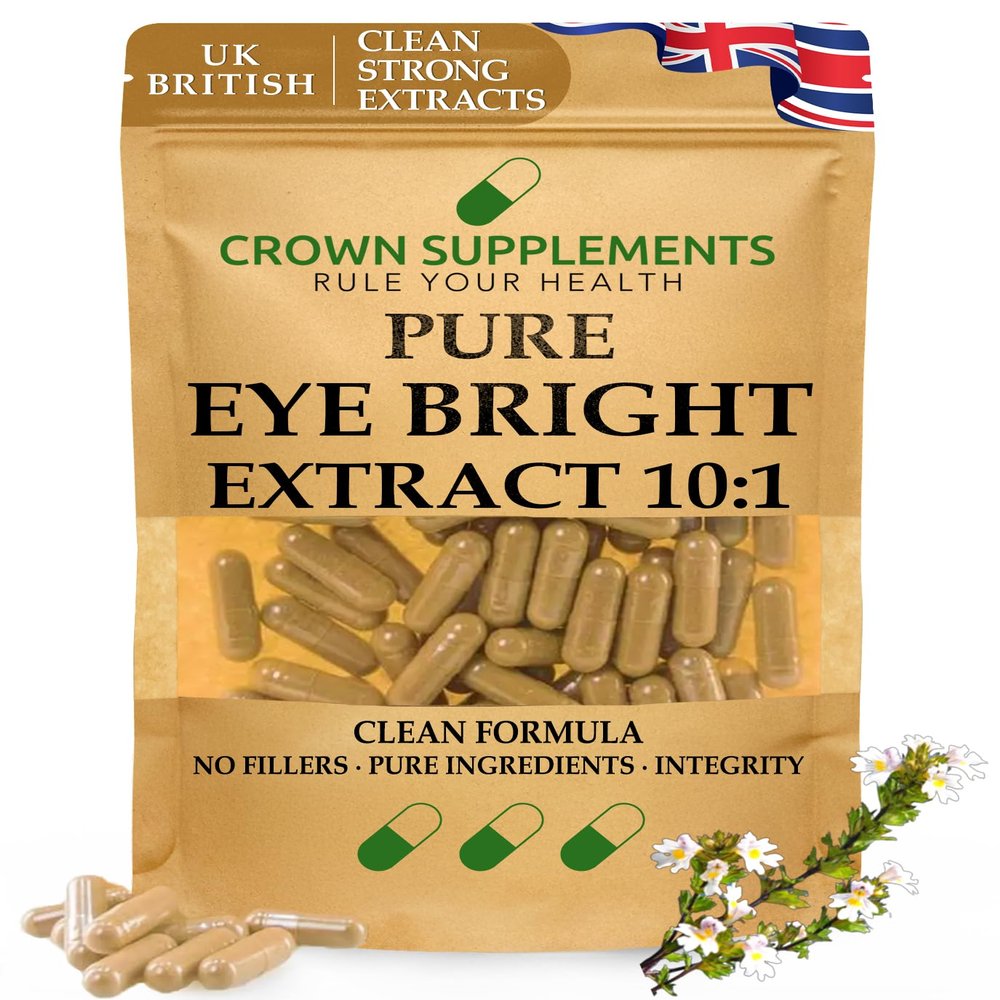 Pure Eyebrightt Capsules Extract 10:1 | Clean Supplements | Crown Supplements UK (90 Capsules)