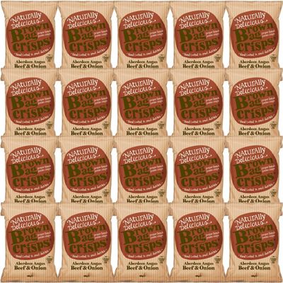 Brown Bag Crisps Beef & Onion (40g x 20)