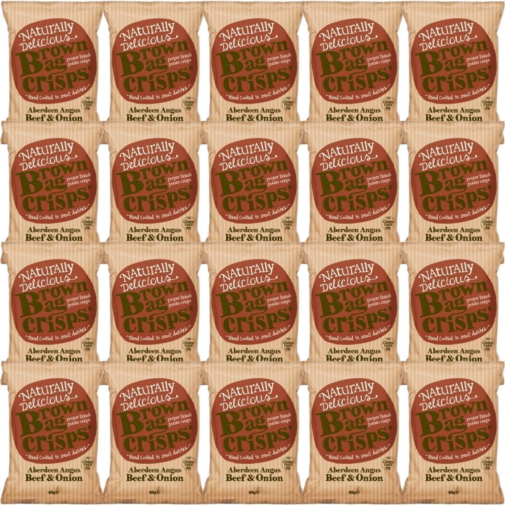 Brown Bag Crisps Beef & Onion (40g x 20)
