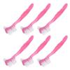 BESTYASH 6pcs Dual-Ended Soft-bristled Denture Cleaning Brush for False Teeth Portable and Compact Denture Brush Ergonomic Handle for Adult Retainer Oral Care view 1