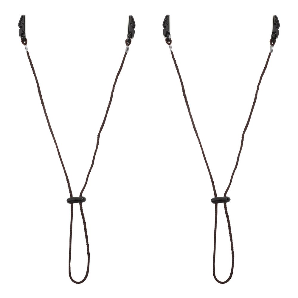 ABOOFAN Adjustable Outdoor Hat Strap Clips 2pcs Brown Multi-function Caps Retainer for Cycling Fishing Boating Sports Headwear Accessories