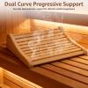 2Pcs Sauna Headrest Pillow, Headrest Support Ergonomic Design Elegant Sauna Accessories Comfortable & Wide Wood Pillow for Women Men view 4