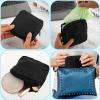 2 PCS Sanitary Pad Storage Bag, Period Bag for Teenage Girls and Women, Waterproof Zippered Period Pouch for School and Travel, Black Sanitary Towel Holder view 4