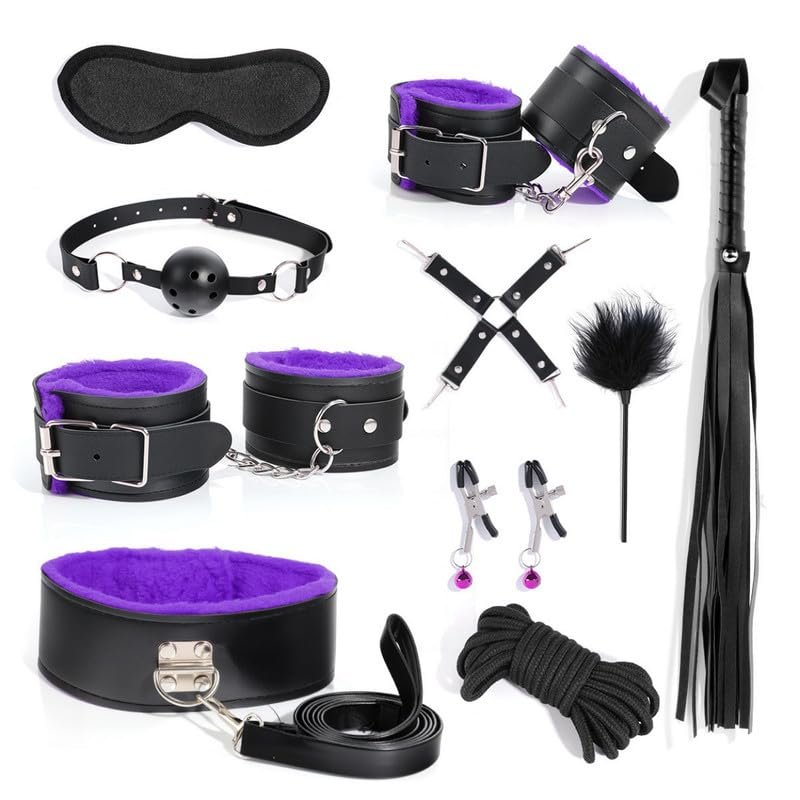 2026 New 10 Piece Purple Soft Yoga Exercise Set, Stretching Practice Set, Soft Plush Ribbon Set, Couple Gift