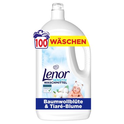 Lenor Sensitive Liquid Detergent, 100 Washes, Liquid Detergent