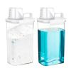 2 Pack Washing Powder Storage, 2300ml Detergent Dispenser with Measuring Cup Transparent Laundry Powder Box Cereal Containers Dry Food Storage Tank view 1