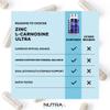 Zinc L-Carnosine Ultra High Strength 81MG Zinc L Carnosine + Copper Digestive & Gastric Support Zinc Supplement 60 Vegan Capsules view 3
