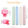 4 Pack Toothbrush Case & 4 Pack Toothbrush Covers Head Cap, Portable Travel Toothbrush Holder & Protective Caps for Home, Travel, and Daily Use view 3