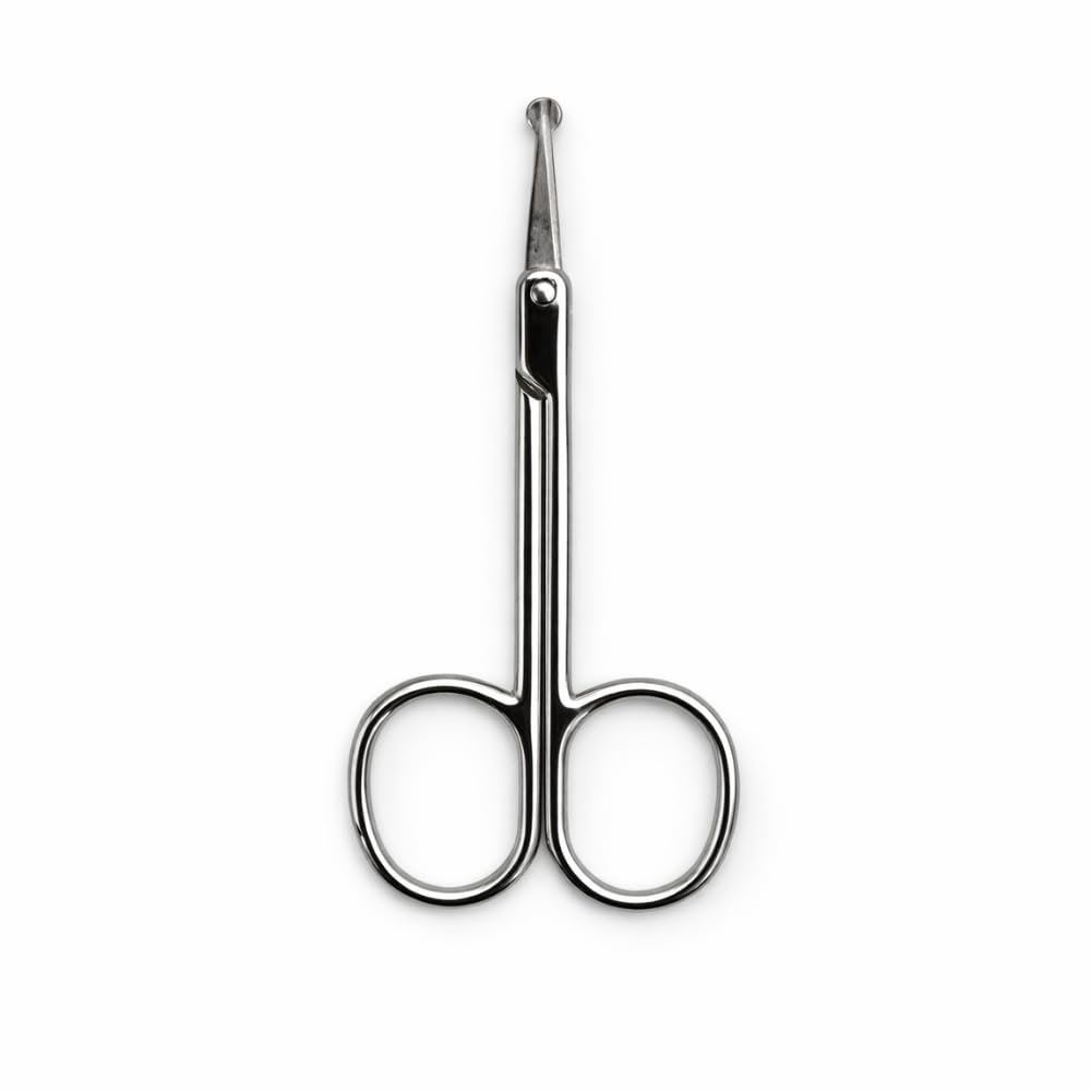 Mustache Scissors & Tweezers Set Precision Facial Hair Scissors for Beard, Eyebrows, Nose & Mustache Trimming | Stainless Steel Grooming Tools for Men & Women | Travel Friendly (Facial Hair, 1)