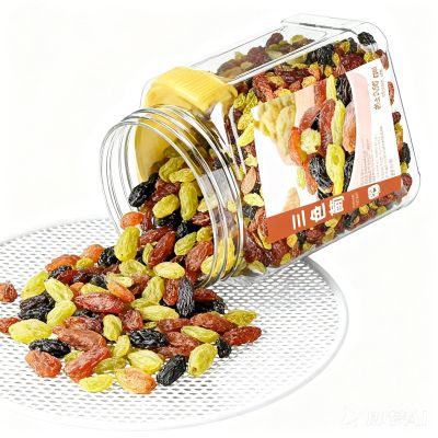 Assorted Dried Seedless Grapes - Red, Green & Black Soft Chewy Snack, Ready To Eat, No Wash, Bulk For Baking, Oatmeal, Yogurt