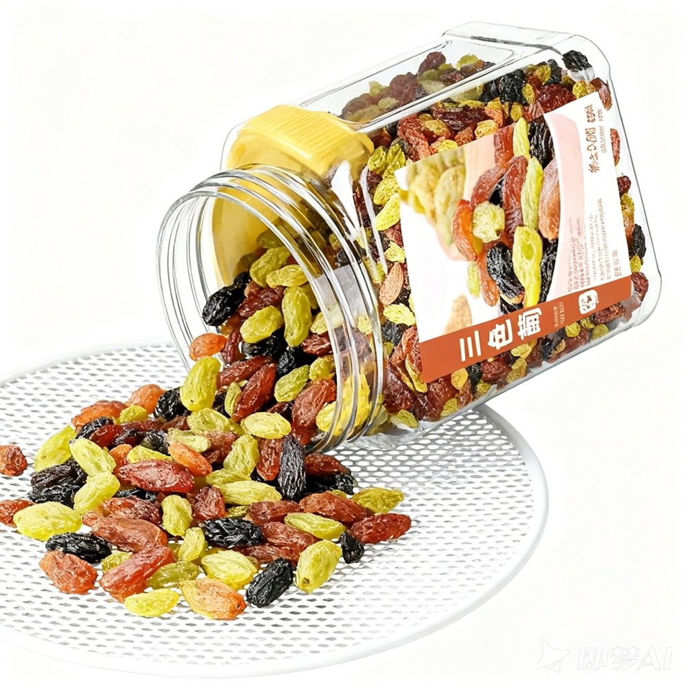 Assorted Dried Seedless Grapes - Red, Green & Black Soft Chewy Snack, Ready To Eat, No Wash, Bulk For Baking, Oatmeal, Yogurt