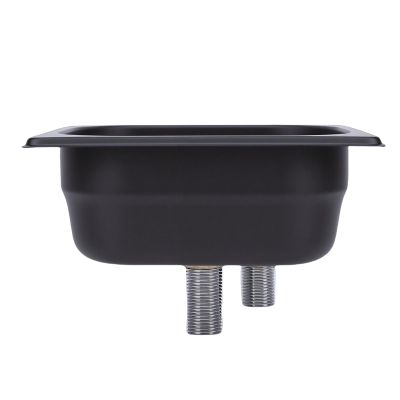 Jelquix Automatic Pitcher Rinser, Stainless Steel Embedded Cup Washer with High Pressure Rinsing for Home and Commercial Use (Black)