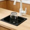 Jelquix Automatic Pitcher Rinser, Stainless Steel Embedded Cup Washer with High Pressure Rinsing for Home and Commercial Use (Black) view 3