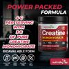 Flavoured Creatine Monohydrate Powder 300g | 75 Servings | Pure Micronised Creatine Powder Supplement | Pre & Post Workout | Muscle Growth, Strength & Recovery | Vegan | Men & Women | Mixed Berry | UK view 4