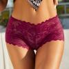 2026 Women Lace Boyshorts Floral Low Waist Sexy Lingerie Underwear, red, S view 2