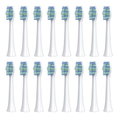 16pcs Toothbrush Head Compatible for SOUNESS Electric SN903/SNK01/SN601/SN801/ST903/ST901/ST905/ST802/SN-P1(16white Cleaning)