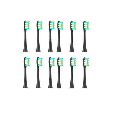 12PCS Replacement Tooth Brush HeadsCompatible for Oclean X/X PRO/ Z1/ F1/ One/Air 2 /SE Soft Toothbrush Cleaning(12pcs Black)