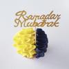 10 Gold Ramadan Mubarak Cupcake Toppers, Cake Topper, Charms, Crafts, Gift Wrapping, Decorations. view 2