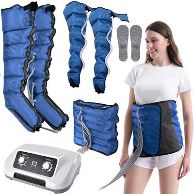 and Lymphatic Drainage Suit | Full Body Electric Air Compression Leg Massager for Pain and Circulation Swollen Legs, Edema, Muscle Relief Fast Recovery