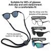 3PCS Adjustable Eyeglass Strap,Non-Slip Glasses Chain,Glasses Straps,with Silicone Non-Slip Buckle,Nylon Eyeglasses Fixing Chain,for Going Out,Sports,Reading(Black) view 3