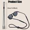 3PCS Adjustable Eyeglass Strap,Non-Slip Glasses Chain,Glasses Straps,with Silicone Non-Slip Buckle,Nylon Eyeglasses Fixing Chain,for Going Out,Sports,Reading(Black) view 4