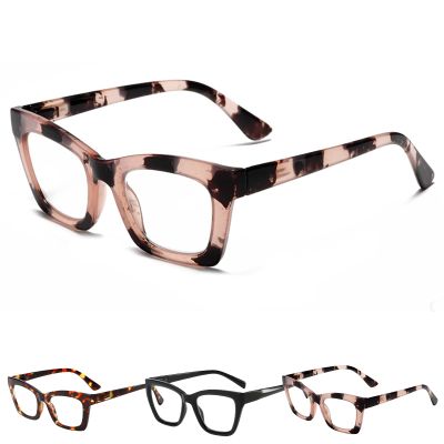 3 Pack Tortoiseshell Reading Glasses, Blue Light Blocking Oversized Square Readers for Women (Amber,3.0x)