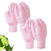 2Pairs Microfiber Gloves With Elastic Cuffs, Dusting Gloves, Reusable Household Cleaning Mitts, Microfiber Auto Household Cleaning Mittens, Washable Dusting Mittens for House Plants Car Blind (Pink) view 1