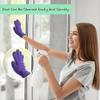 2Pairs Microfiber Gloves With Elastic Cuffs, Dusting Gloves, Reusable Household Cleaning Mitts, Microfiber Auto Household Cleaning Mittens, Washable Dusting Mittens for House Plants Car Blind (Pink) view 2