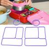 FreshCart Basics 2 Pack OmieBox Lid Sealing Gasket for Lunch Box - Silicone Gasket Replacement Long Lasting Seal (Purple) view 3
