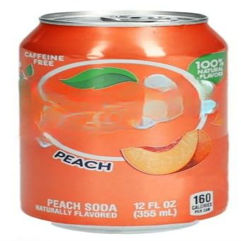 Peach Soda 12oz Cans Flavoured Drink 355ml (Pack of 24) "Freshly squeezed happiness'' For All Occasions