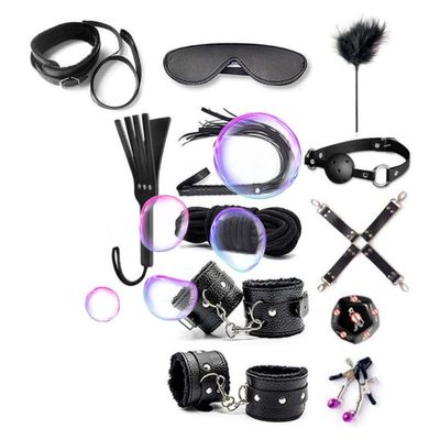12 Pcs Leather Fitness Set Accessory With Smooth Surface TextureProtective Training Accessory For Power ExerciseCouple GiftBlack