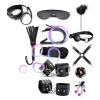 12 Pcs Leather Fitness Set Accessory With Smooth Surface TextureProtective Training Accessory For Power ExerciseCouple GiftBlack view 1