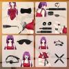 12 Pcs Leather Fitness Set Accessory With Smooth Surface TextureProtective Training Accessory For Power ExerciseCouple GiftBlack view 3