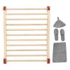 ANKROYU Premium Sauna Backrest Set Ergonomic S Shape Wooden Back Support with Heat Pad Hat Slippers Complete Spa Accessories Kit for Home Gym Sauna Pine Wood Construction view 1