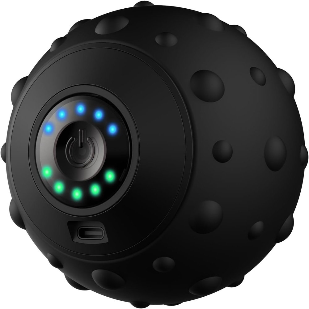 5-Speed Vibrating Massage Ball - Deep Relief for Muscle Soreness/Plantar Fasciitis, Professional Myofascial Release, Portable Fitness Recovery Essential, Perfect for Post-Workout Relaxation(Black)