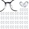 27 Pairs Push-in Silicone Glasses Nose Pads, Anti-Slip Soft Spectacle Insertable Nose Pads, Comfort Grips for Eyeglasses Sunglasses and Plastic Frames (Clear) view 1