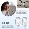 27 Pairs Push-in Silicone Glasses Nose Pads, Anti-Slip Soft Spectacle Insertable Nose Pads, Comfort Grips for Eyeglasses Sunglasses and Plastic Frames (Clear) view 4