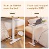 Adjustable Overbed Table with Wheels Mobile Hospital Bedside Desk Portable Laptop Stand for Bedroom Living Room & Hospital Use Yellow Color view 3