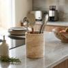 BekPooQ Travertine Stone Utensil Holder, Natural Beige, 6 Inch Height, 5 Inch Width, 5.51 Pounds view 4