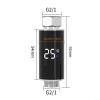EffiFish Digital Shower Thermometer, Hydroelectric Powered LED Display With 3-Color Temp Indicator (0-99C), For Bathroom/Kitchen/Hot Tub(B) view 2