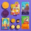 LoveNspire Premium Holi Gift Box - 2 Natural Gulal Colors (Purple & Orange), Thandai Mix & Chandan Tika | Holi Hamper with Greeting Card for Gifting & Celebration Pack of 1 view 2