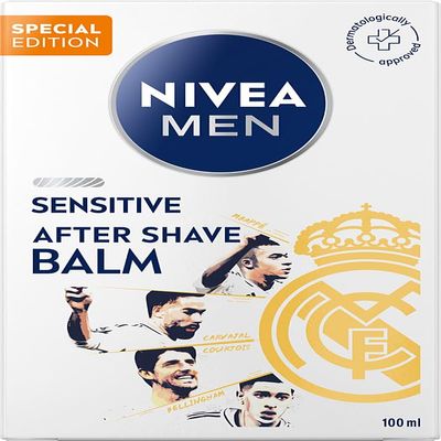 NIVEA MEN REAL MADRID Sensitive Soothing Aftershave Lotion for Sensitive Skin 24h Moisturizing, 100ml