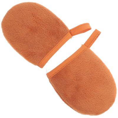 TOVINANNA Self Tanning Mitt Plush Massage Surface for Body Lotion Quick Even Spread and Hand Protection, for Sunscreen Application